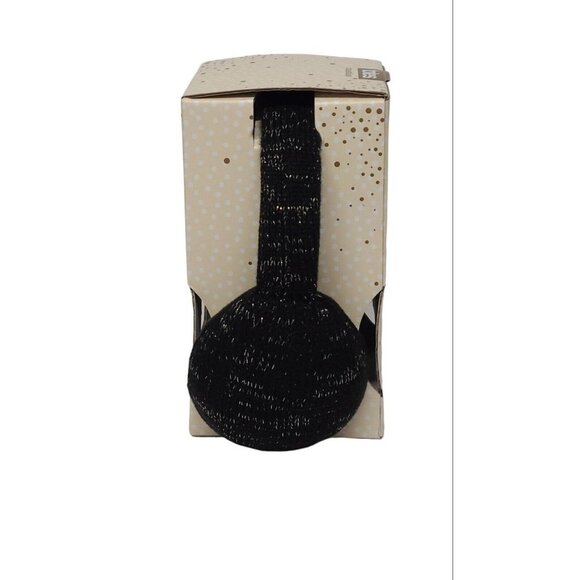 Totes Toasties Ceramic Travel Mug Earmuffs Gift Black & White Stripe Gold Heart - Picture 3 of 6